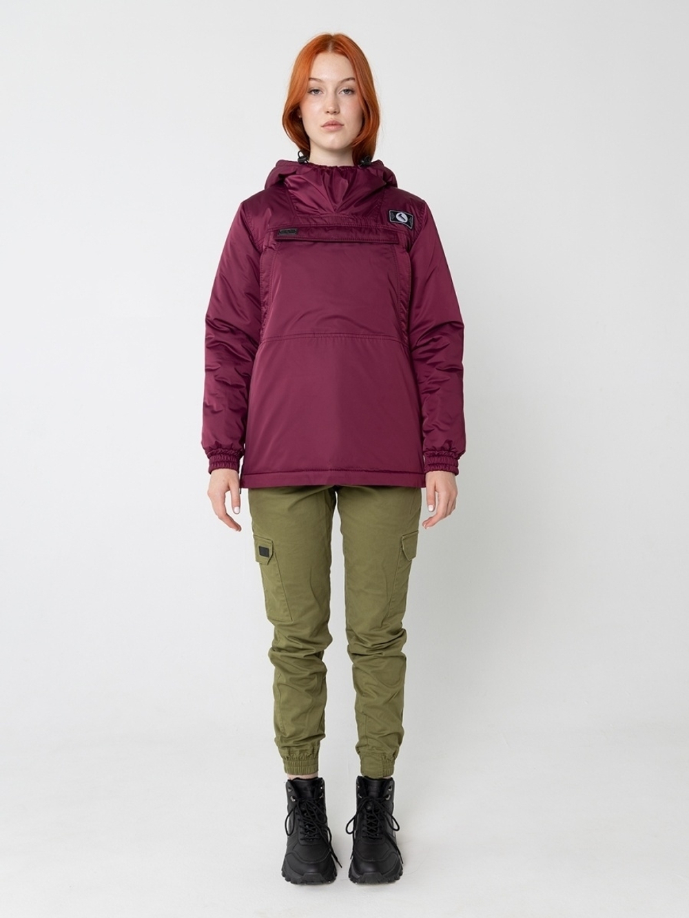 Анорак женский зимний Город Горький бордовый