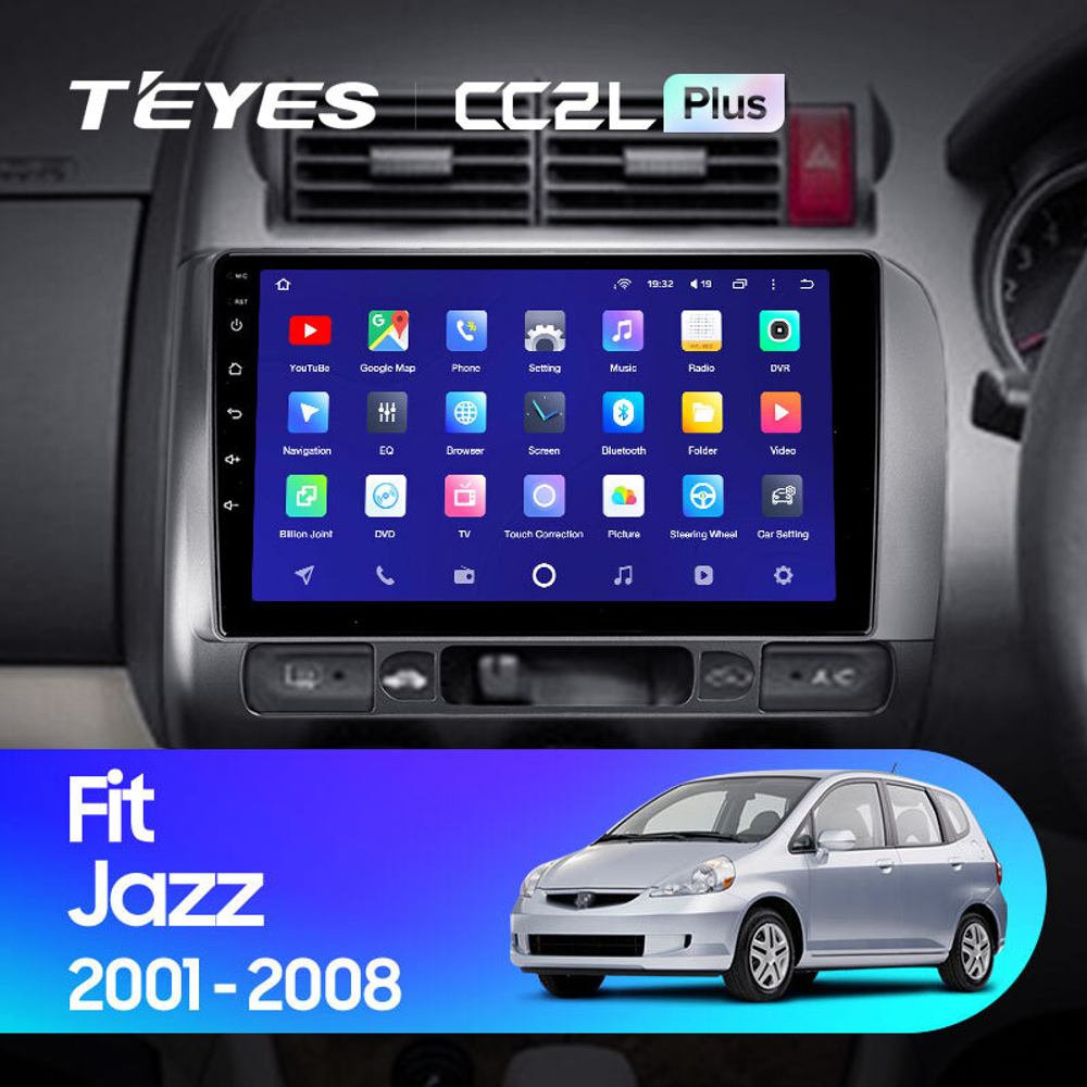Teyes CC2L Plus 9" для Honda Fit, Jazz 2001-2008 (прав)