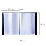 Папка с 30 вкладышами, Brauberg Стандарт, 600мкм, корешок 20мм с карманом, черная