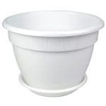 Горшок Антик, D22, 3,6 л, белый с поддоном