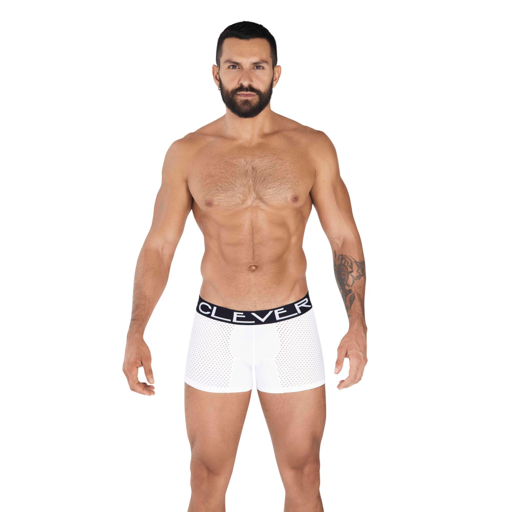 Мужские трусы боксеры белые Clever STRATEGY BOXER 036101