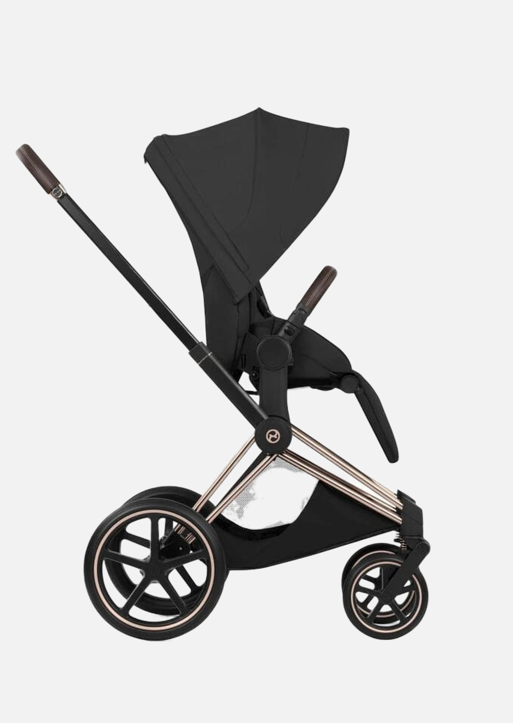Cybex Priam 5 Style, в цвете Sepia Black (шасси Rose Gold) + автокресло Cybex Cloud G3