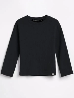 Черный лонгслив кофта детская школьный