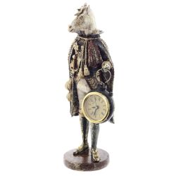 GAEM Фигурка декоративная "Лошадь" с часами D4см, (LR44x1), L12 W7,5 H24,5 см