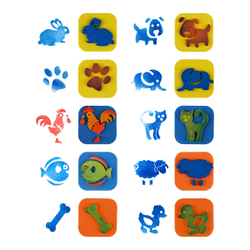 Набор штампиков для творчества Мульти-Пульти "Зверюшки", EVA, 10шт., с чернилами ES_47772