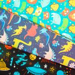 Упаковочная бумага (0,7*1 м) Космические путешественники, 1 шт.