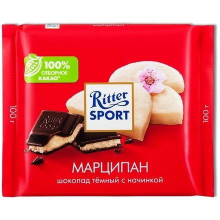 Шоколад Ritter Sport Extra Марципан темный 100 г