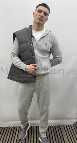 Мужской светло-серый спортивный костюм Brunello Cucinelli