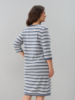 Халат Хм-562/индиго-серыйполоса-и