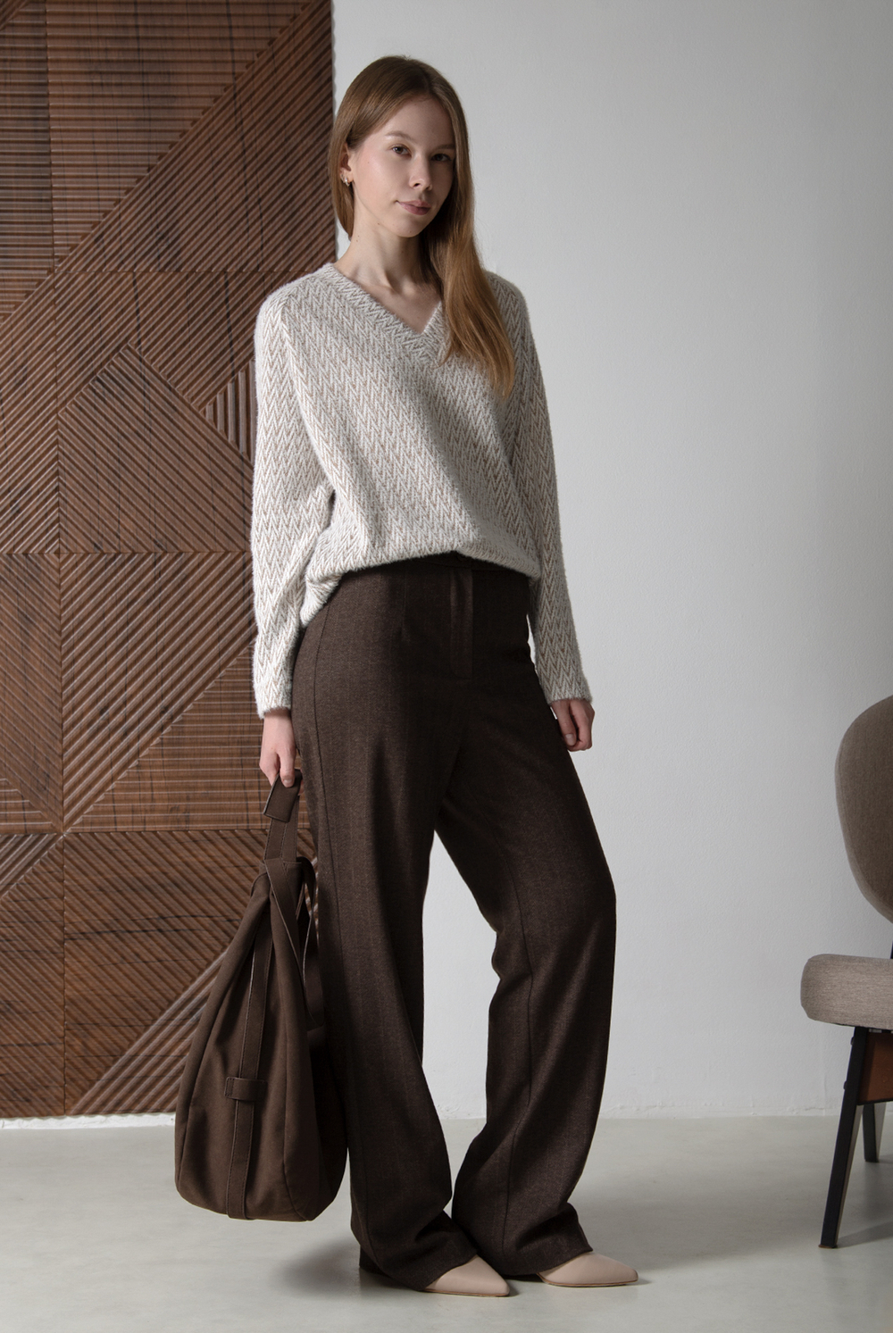 Брюки женские 3667зпа, коричневый #522Кор023667зпа