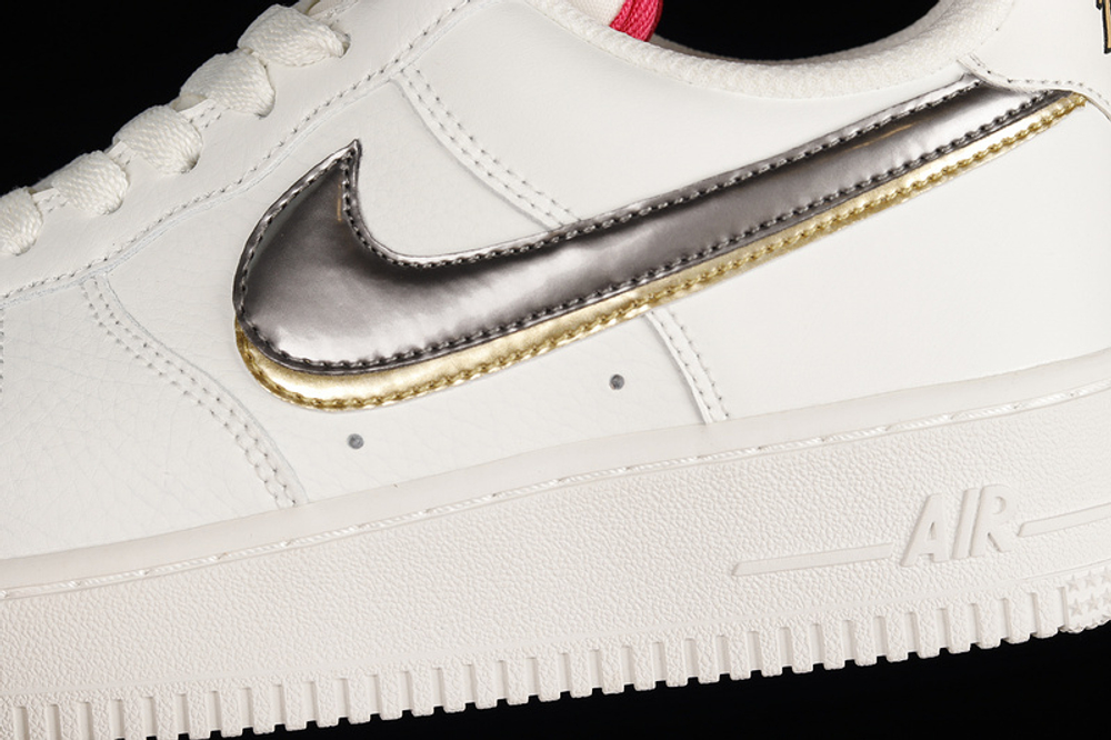 Nike Air Force 1 LV8 Double Swoosh Silver Gold (GS)