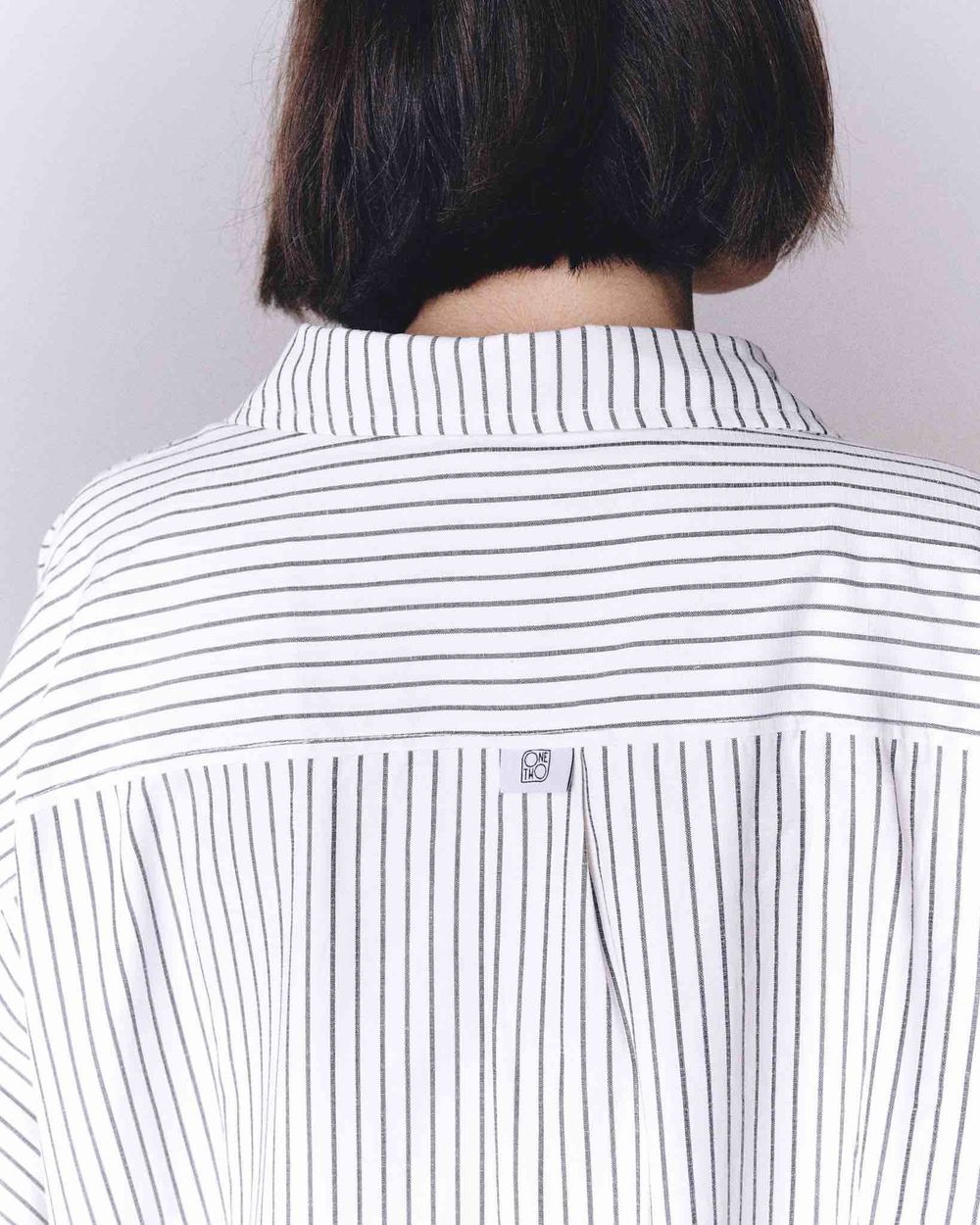 Рубашка One Two Oversized Striped Shirt White