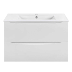 Тумба под раковину Vincea Mia Slim 800 подвесная, 2 выкатных ящика soft close, G.White