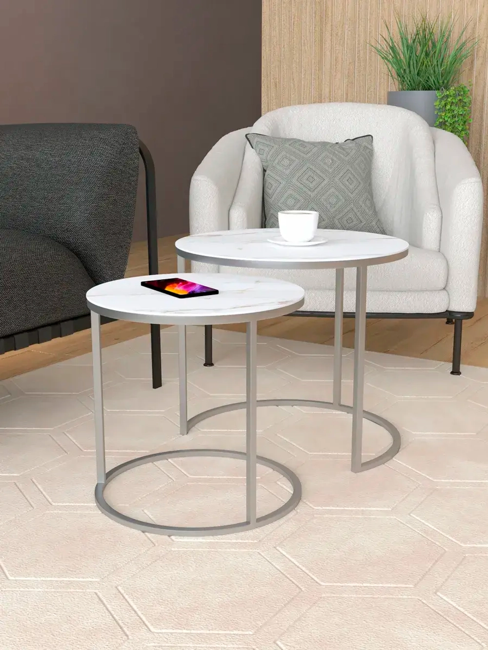 Комплект журнальных столов Акцент - керамогранит 201SLGWKER