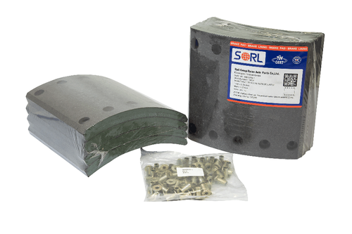 Накладка тормозная, к-т 8шт+заклепки 80шт 420x200 1-й рем. BPW, DAF, SAF (19094) SORL
