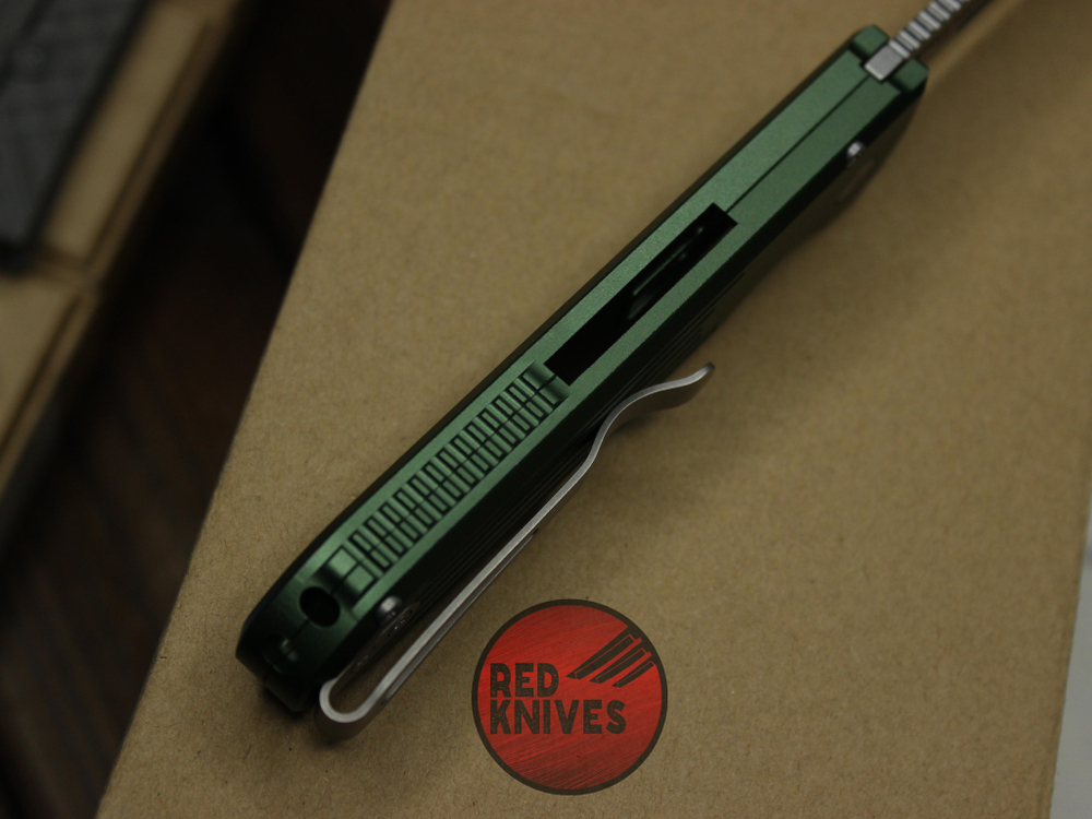 Нож Pro-Tech PDW Invictus Green - рукоять зеленая, серя кнопка и клинок