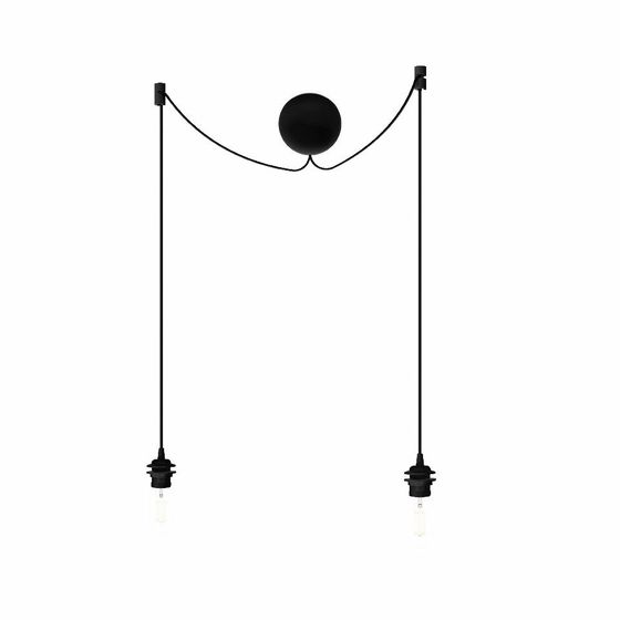 Кластер 2 Cannonball черный E27-15W LED, длина провода 2,5м, для всех Umage ламп
