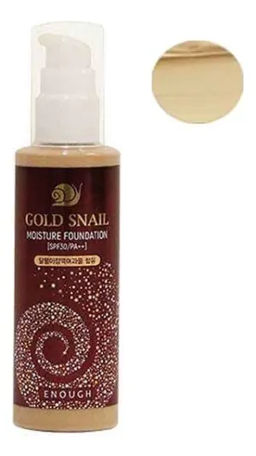 Enough Крем тональный с муцином улитки - Gold snail moisture foundation SPF30, 100мл