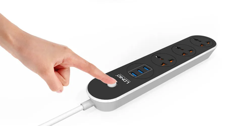 Сетевой фильтр LDNIO Power Socket SC3301, 3 розетки, 3 USB, 1,6m