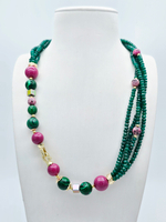 91004384 Колье Роман с камнем