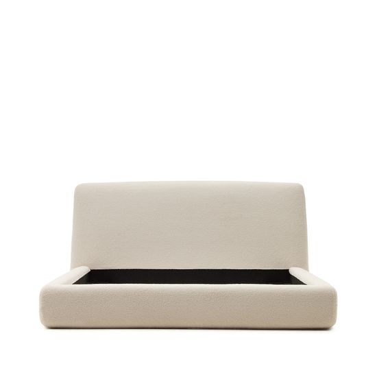 Кровать Martina со съемным бежевым чехлом из ткани букле под матрас 180 х 200 см