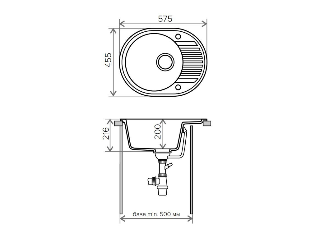 Кухонная мойка TOLERO R-122 (R-122 №701 (Серый))