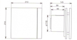 Накладной вентилятор Soler & Palau SILENT-200 CRZ DESIGN-4С BLACK  (таймер)