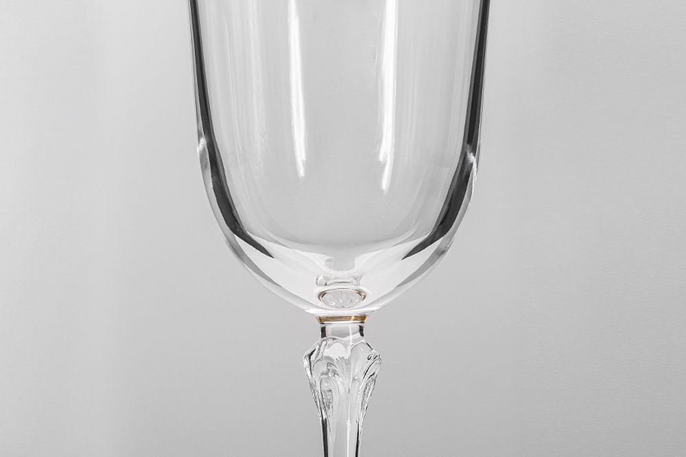 Набор из 6-ти хрустальных бокалов для воды Золото LR-034, 280 мл, прозрачный/золотистый