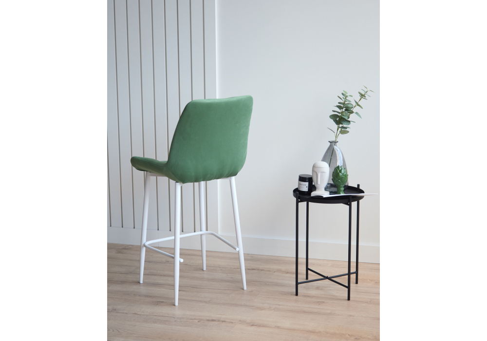 Барный стул Woodville Челси 360 фисташковый (zd 651), белый np, ножки белые