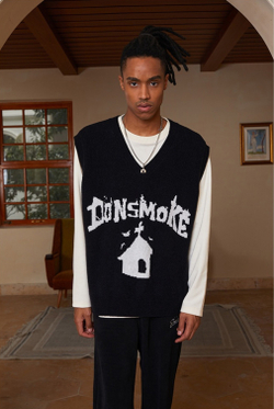[FROM MOSCOW] Жилет DONSMOKE "Castle Logo" V-Neck Knitted Vest