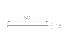 Алюминиевая пластина для ленты LC-AP-01650-2 anod
