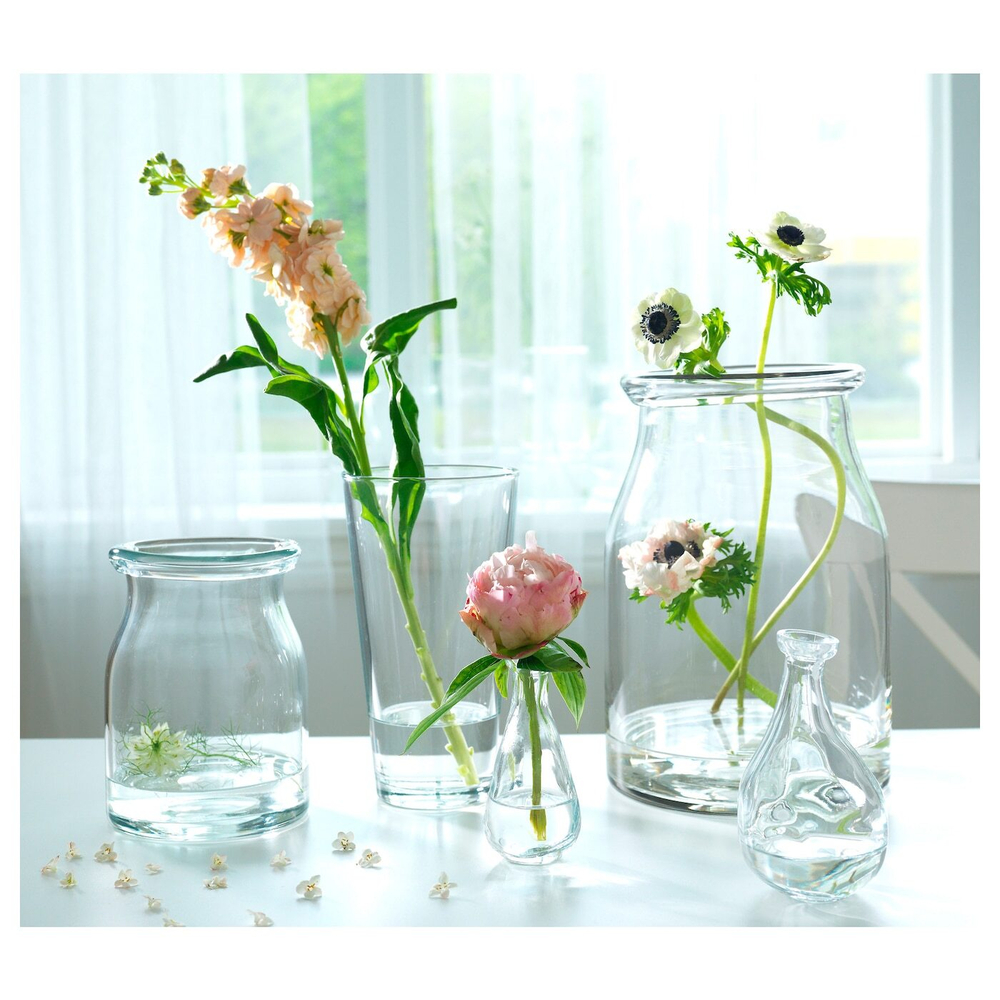 IKEA BEGÄRLIG  (ИКЕА БЕГÄРЛИГ)  -  Ваза, прозрачное стекло, 29 см