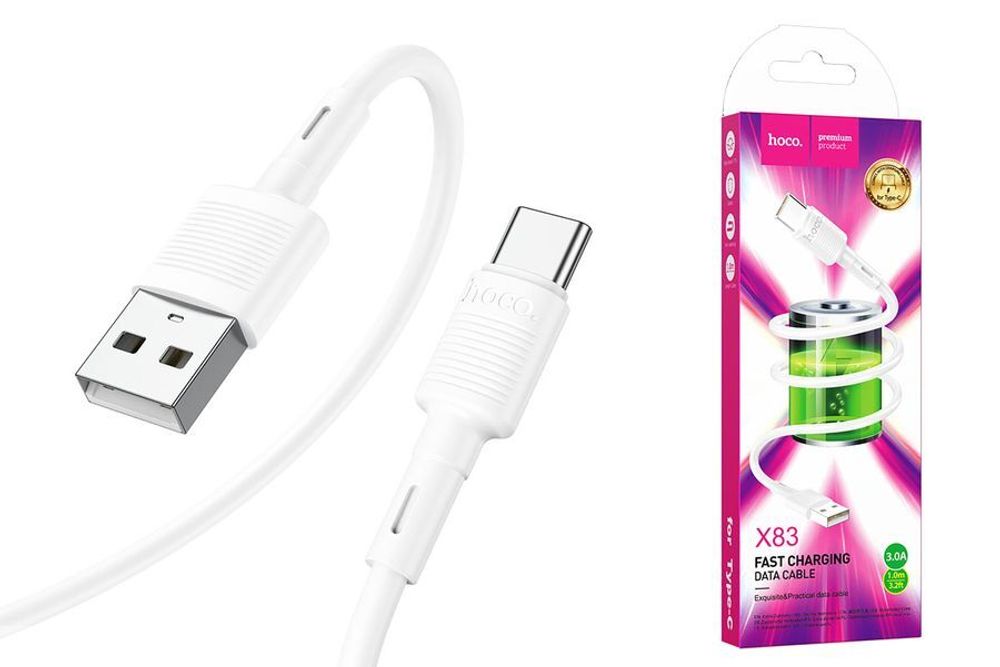 Кабель USB Type-C 3А 1-метр Hoco X83