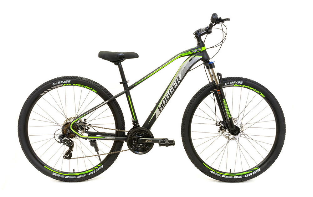 Велосипед 29 HOGGER POINTER MD, 21, сталь, 21-скор., черно-зеленый, 2022