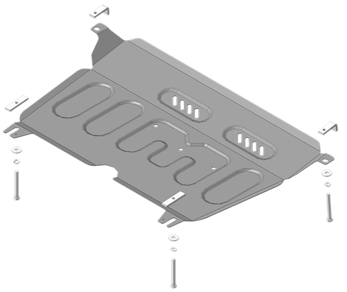 Защита Двигателя, КПП. 2 мм, Сталь. для Toyota Camry 2018-2022, Toyota RAV 4 2019-2022 MOTODOR.72504