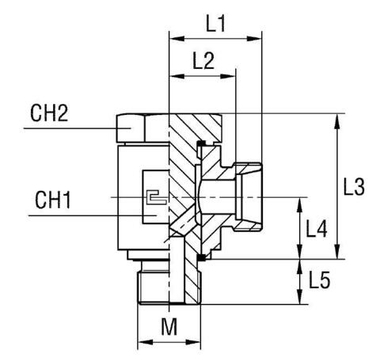 Соединение JE DL12 М 16х1.5 (корпус) CAST