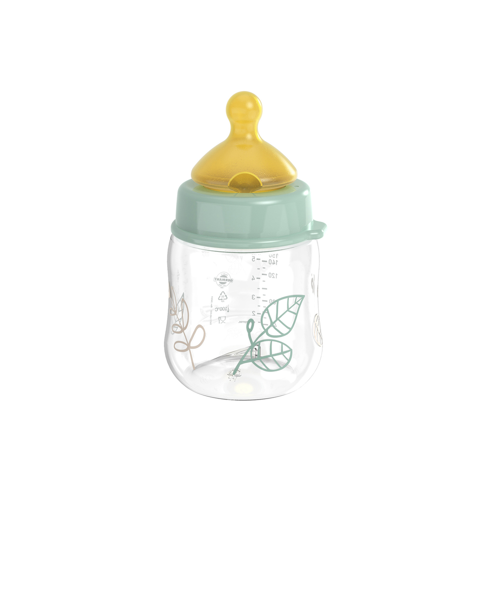 NIP Бутылочка пластиковая "Cherry" 150 мл, с соской латекс 0+