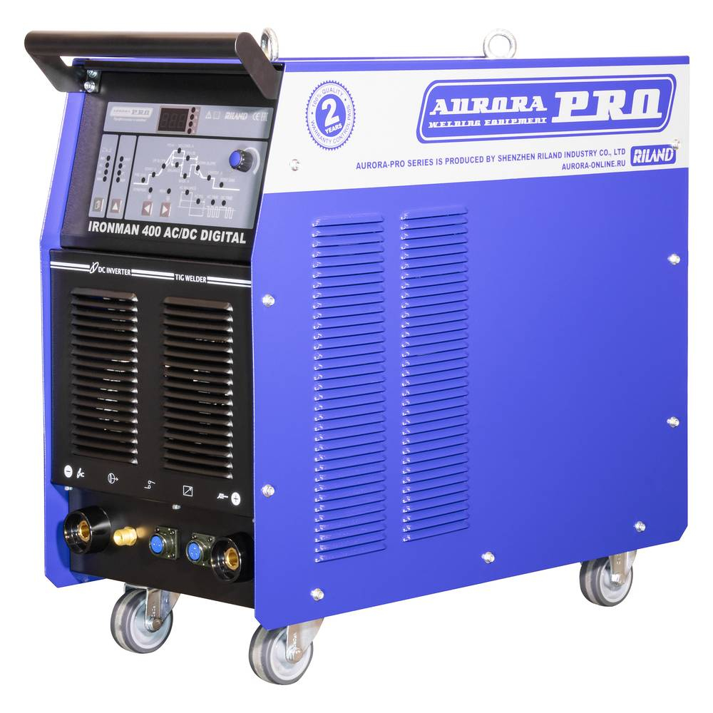 Индустриальный аппарат аргонодуговой сварки AuroraPRO IRONMAN 400 AC/DC DIGITAL (TIG+MMA) + аттестат НАКС 18837