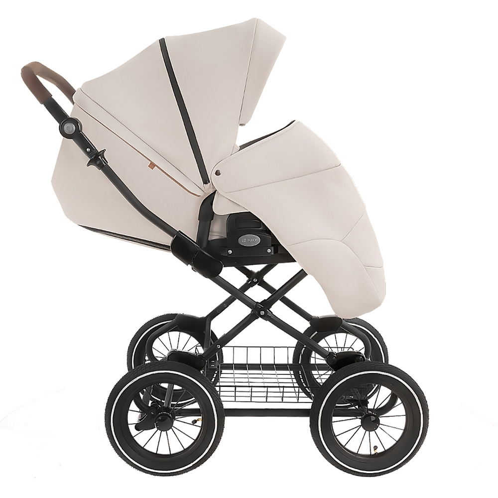 Коляска 2 в 1 ROAN BASS NEXT 2 в1 CLASSIC d12 leather Island Stone