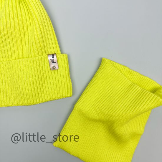 Шапка со снудом, Неоновый желтый