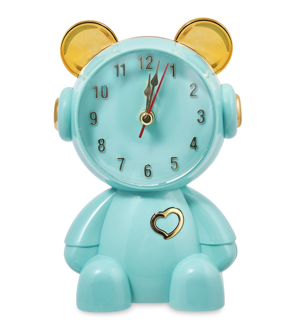 GAEM Art CL-27/2 Будильник «Медвежонок» бирюзовый