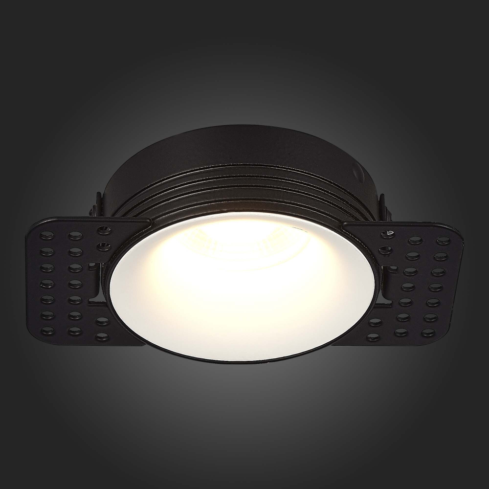 ST218.458.01 Св-к встр. Черный GU10 1*50W  IP20 D78xH30 165-265V Без ламп