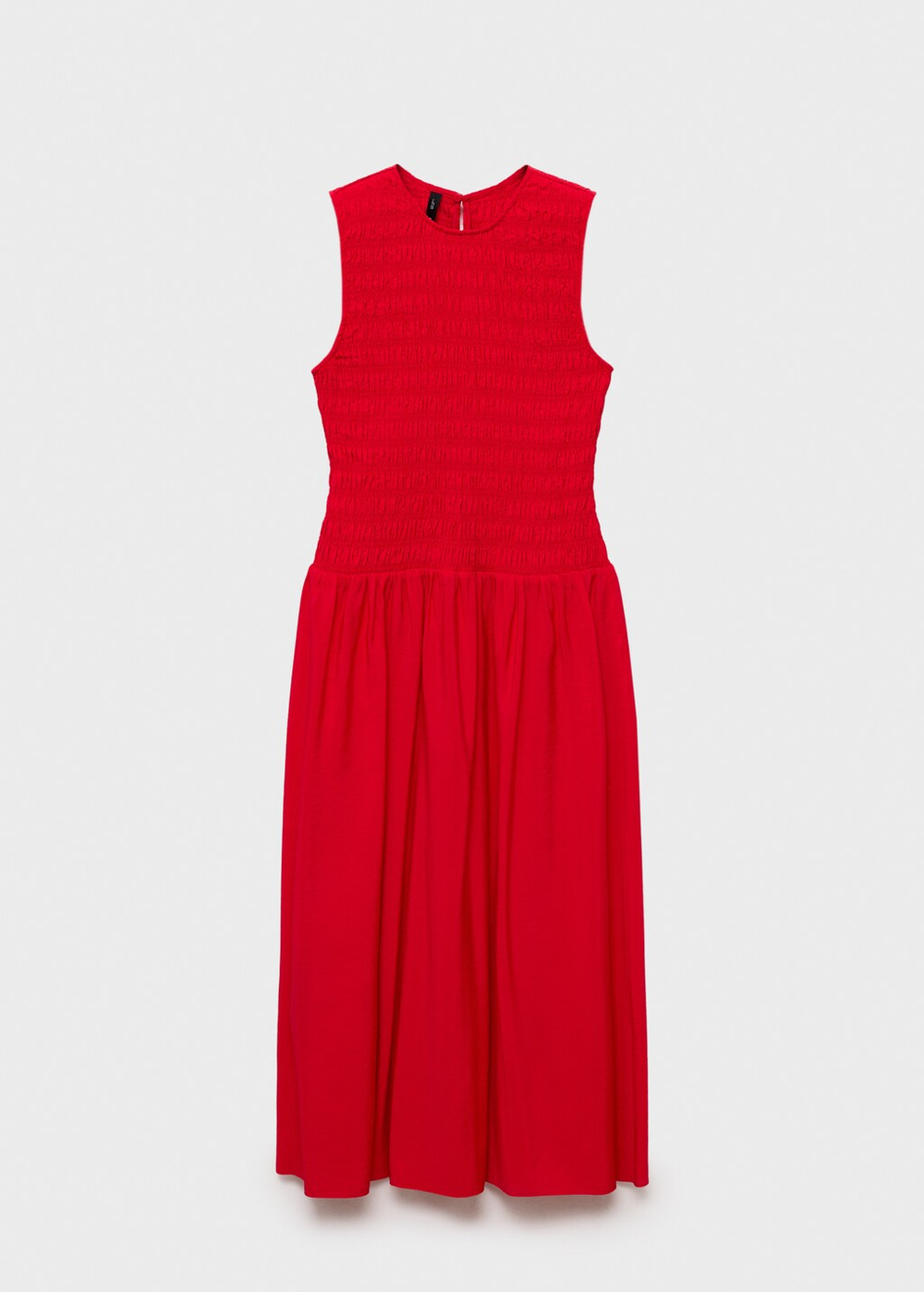 Расклешенное платье с жатым лифом