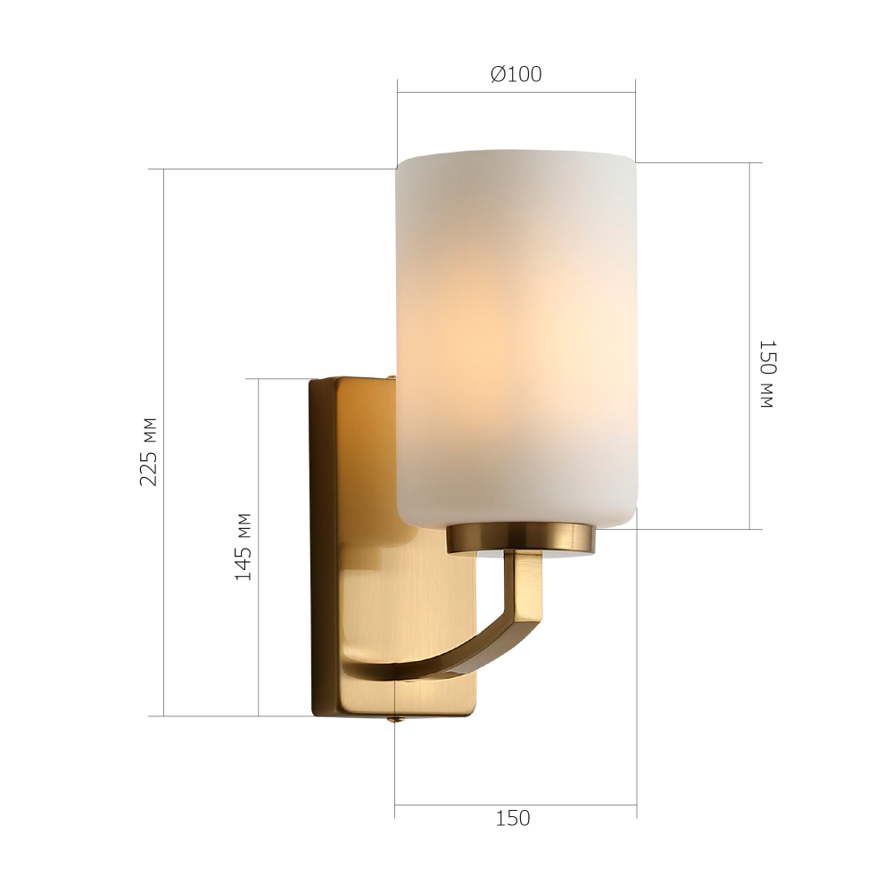 SL1403.301.01 Светильник настенный ST-Luce Латунь/Прозрачный E27*1 40W ОПАЛ
