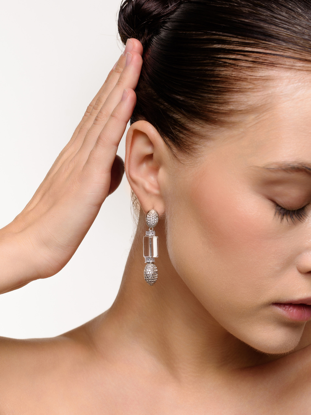 Серьги "Tube shine" Silver