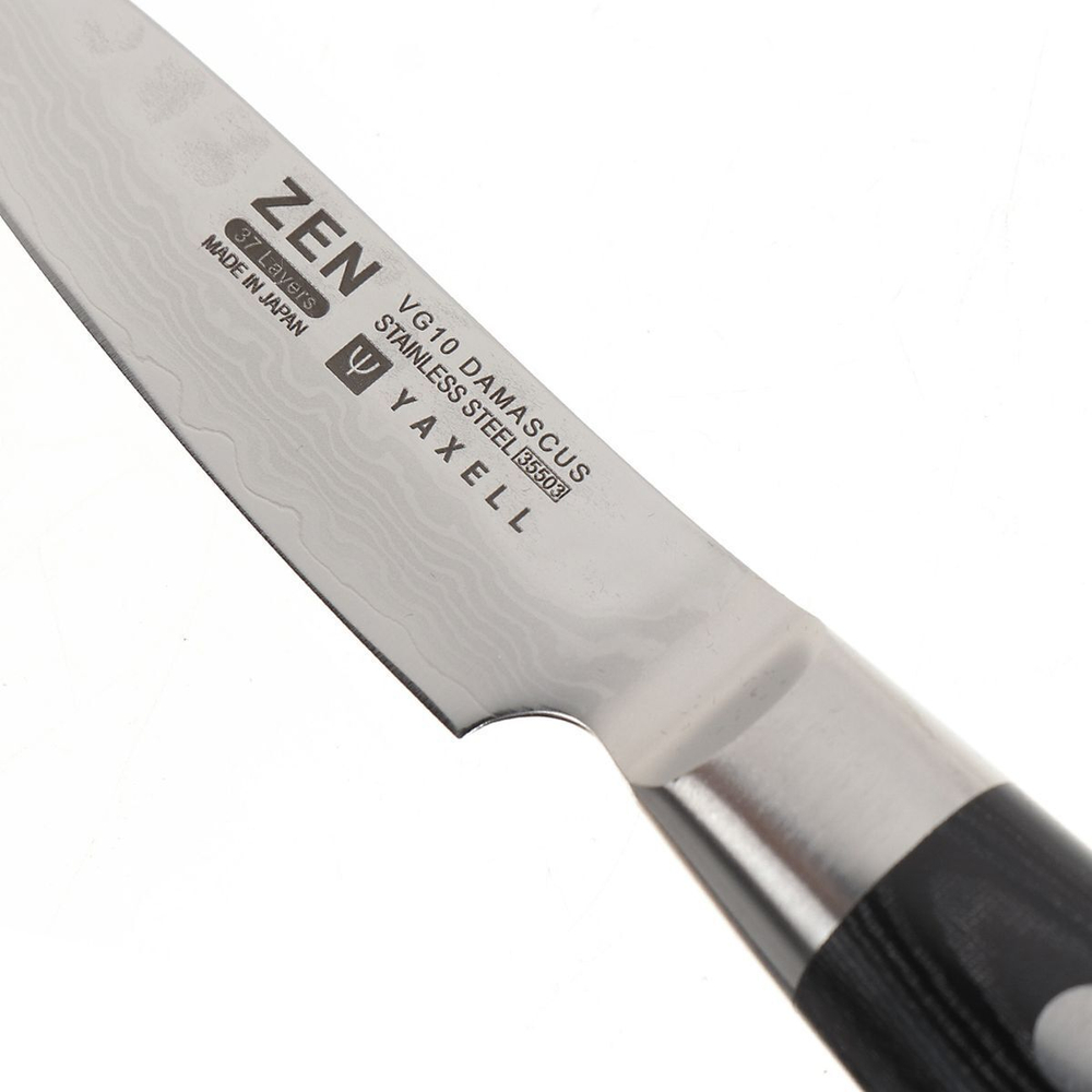 Нож кухонный Yaxell, для овощей, дамасская сталь, 8 см, рук композит, YA35503