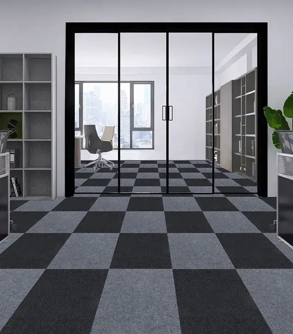 Квадратный ковер 30см х 30 см* 10 штук/1.8 квадратных метра/коричневый