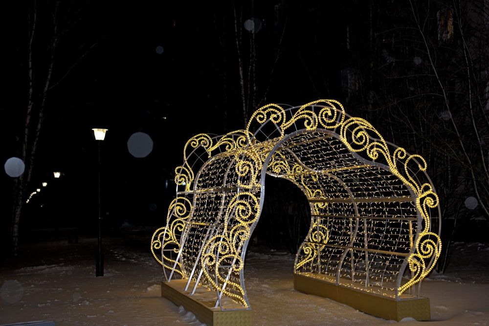 Световой тоннель "Морские волны"