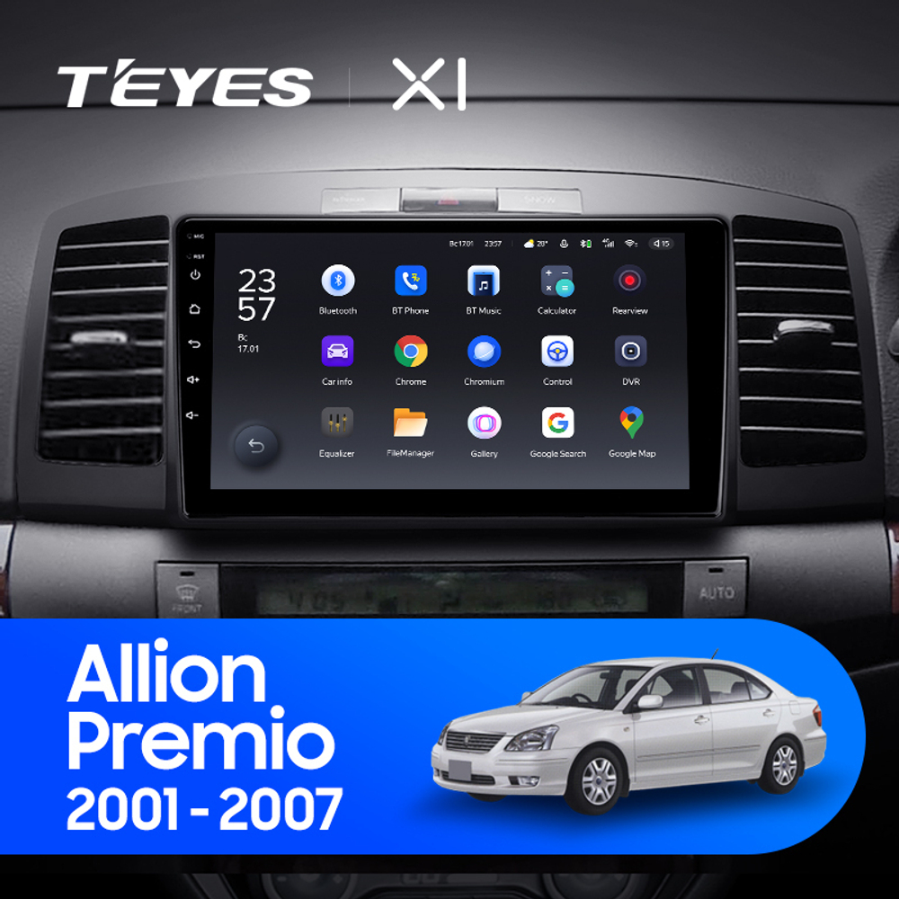 Teyes X1 9" для Toyota Premio, Allion  2001-2007