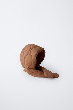 ZARA УТЕПЛЕННЫЙ КАПЮШОН, ЧЕРЕПИЧНЫЙ